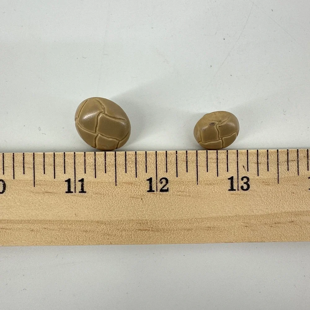 Woven Faux Leather Style Buttons Unisex‎ Tan Brown Suit Replacement
